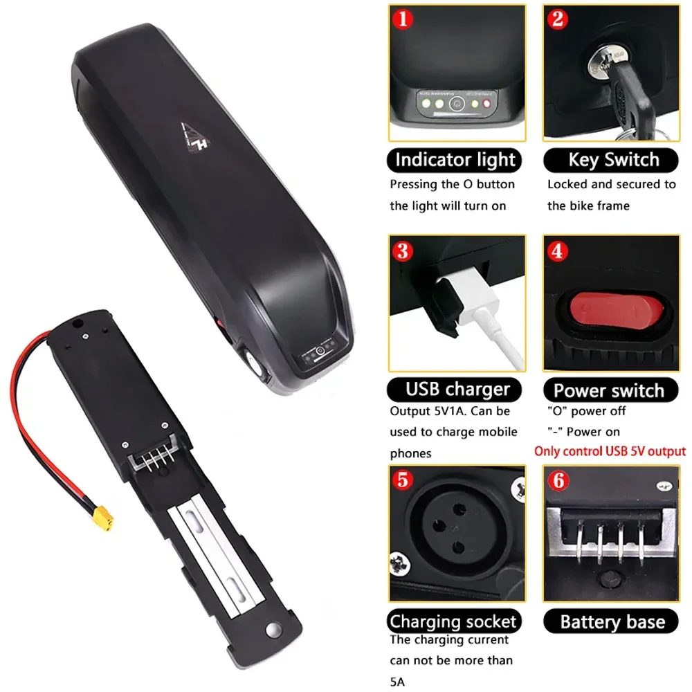 Hailong 36V 40Ah/48V 50Ah Batt - огляд і ціна Ebike Battery 48V 20Ah Hailong