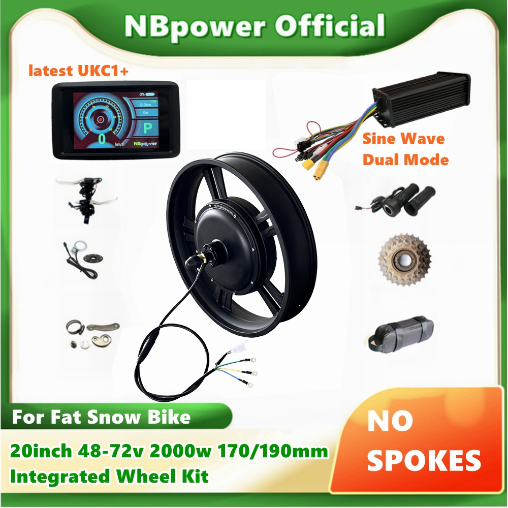 NBP 20inch 48-72v 2000W 170/19 - огляд і ціна 72V 5000W Hub Motor Kit