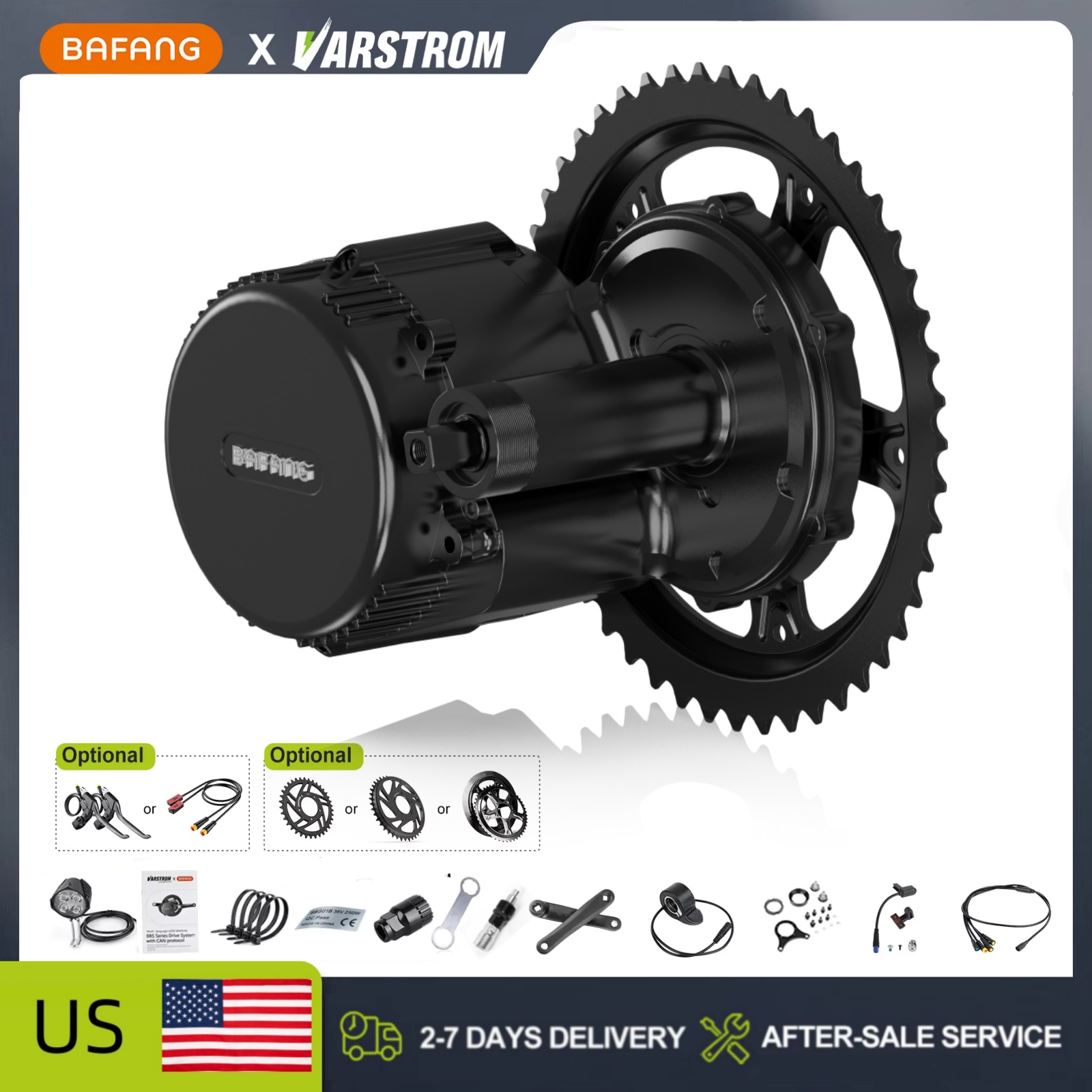 BAFANG 48V 500W 750W Mid Drive - огляд і ціна Bafang Bbs02B 48V 750W Mid Drive Kit