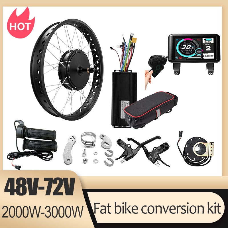 72V 3000W Fat Tire Snow Bike M - огляд і ціна Ebike Conversion Kit 72V 3000W